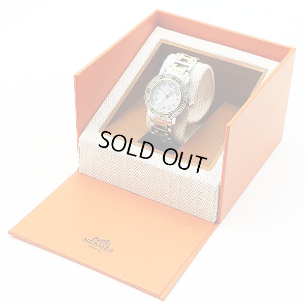 エルメス　クリッパーダイバー　ＣＬ５．２２０　コンビ　白文字盤　箱