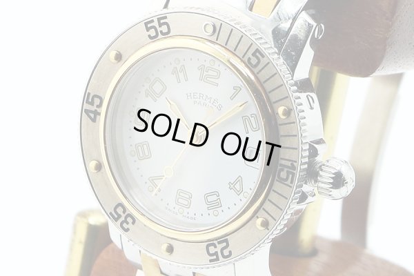エルメス　クリッパーダイバー　ＣＬ５．２２０　コンビ　白文字盤　サイド拡大