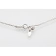 K18WG/PT900 ダイアイリペンダントネックレス 2.00ct 8.60g　留め具