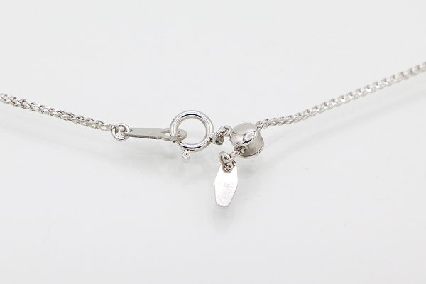 K18WG/PT900 ダイアイリペンダントネックレス 2.00ct 8.60g　留め具