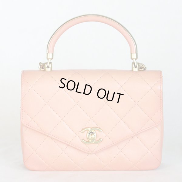 シャネル マトラッセ トップハンドル2WAYショルダーバック コーラルオレンジ