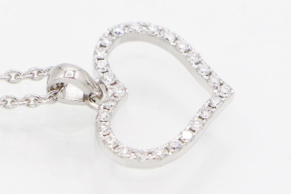 750WG ダイアイリペンダントネックレス 2.90g　拡大