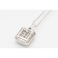 K18WG/PT900 ダイアイリペンダントネックレス 2.00ct 8.60g　裏面