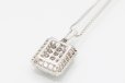 K18WG/PT900 ダイアイリペンダントネックレス 2.00ct 8.60g　裏面