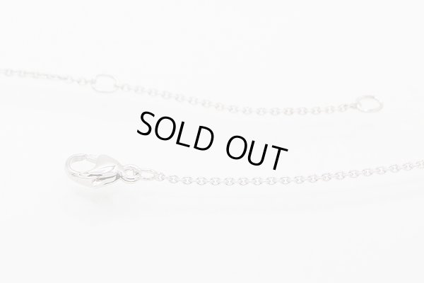 750WG ダイアイリペンダントネックレス 2.90g　留め具外したイメージ