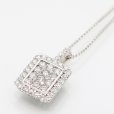 K18WG/PT900 ダイアイリペンダントネックレス 2.00ct 8.60g