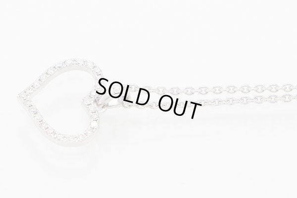 750WG ダイアイリペンダントネックレス 2.90g　サイド