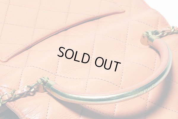 シャネル マトラッセ トップハンドル2WAYショルダーバック コーラルオレンジ　汚れ