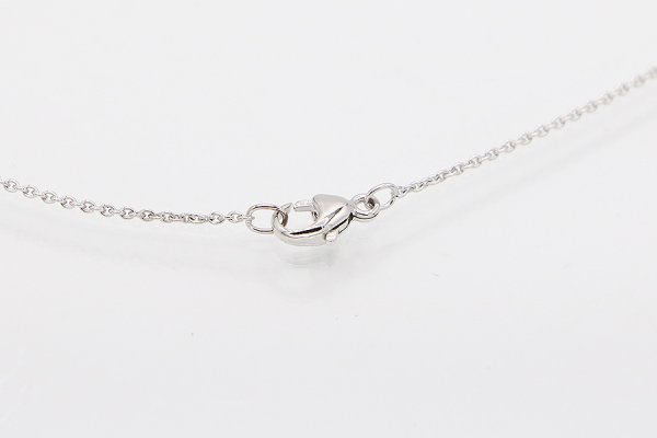 750WG ダイアイリペンダントネックレス 2.90g　留め具