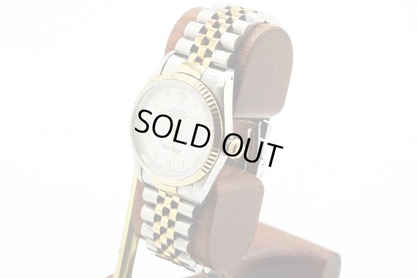 ロレックス　デイトジャスト　１６２３３　金ローマン白文字盤　Ｓ盤（９３年）　サイド