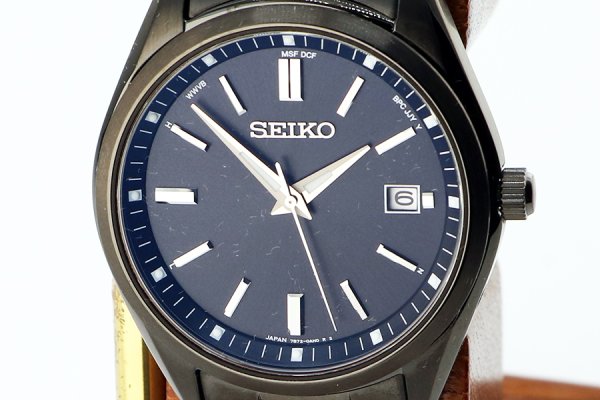 セイコー　セレクション 電波ソーラー ＳＢＴＭ３２５ 黒文字盤　表面拡大