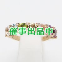 ポンテヴェキオ　K18PG マルチストーンダイアイリリング 0.08ct 4.50g