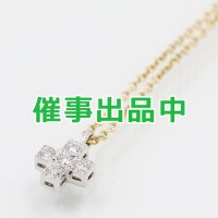 ティファニー　PT950/750YG クルーシフォーム ダイアイリペンダントネックレス 2.20g
