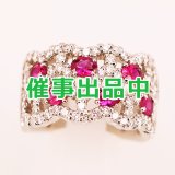 PT900 ルビーダイアイリリング 1.01ct 1.20ct 15.10g