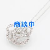K18WG ダイアイリペンダントネックレス 0.75ct 4.30g