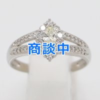 PT900 ダイアイリリング 0.39ct 0.19ct 4.50g