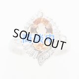 PT900 インペリアルトパーズダイアイリリング 2.896ct 0.584ct 6.50g