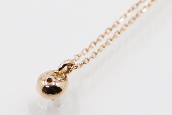 ４℃　K18PG ダイアイリペンダントネックレス 1.50g　裏面