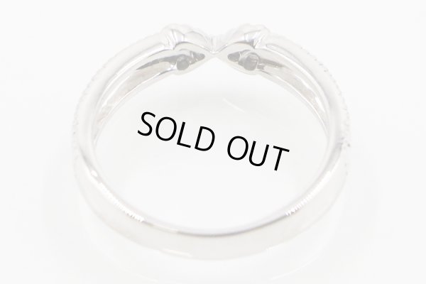 スタージュエリー　K18WG ダイアイリリング 0.07ct 3.40g　内側