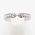 スタージュエリー　K18WG ダイアイリリング 0.07ct 3.40g