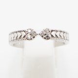スタージュエリー　K18WG ダイアイリリング 0.07ct 3.40g
