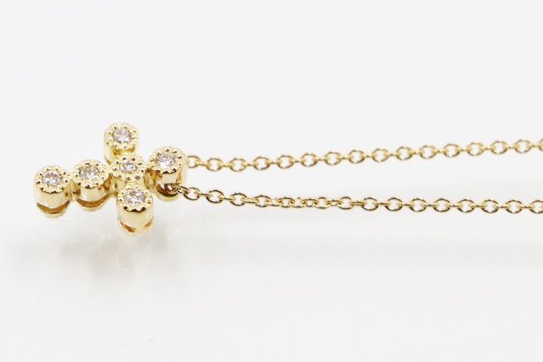 スタージュエリー　K18 ダイアイリペンダントネックレス 0.04ct 1.80g　サイド