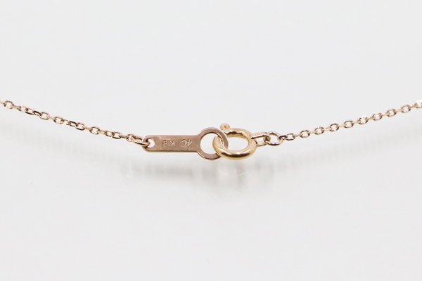 ４℃　K18PG ダイアイリペンダントネックレス 1.50g　留め具