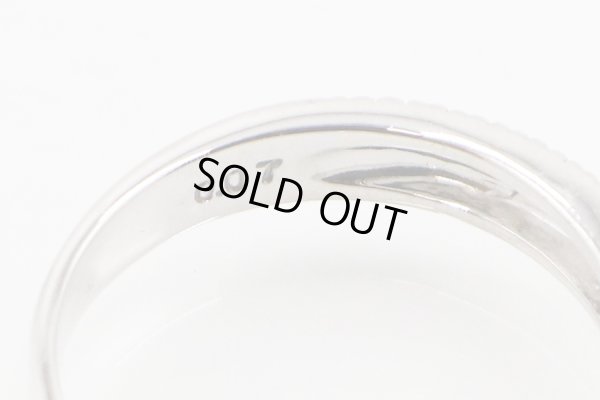 スタージュエリー　K18WG ダイアイリリング 0.07ct 3.40g　刻印(2)