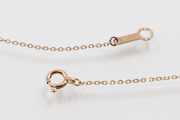 ４℃　K18PG ダイアイリペンダントネックレス 1.50g　留め具外したイメージ(2)