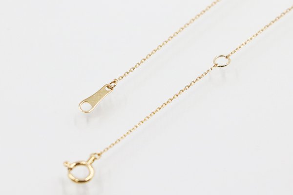 ヴァンドーム　K18 ダイアイリネックレス 1.20g　留め具外したイメージ