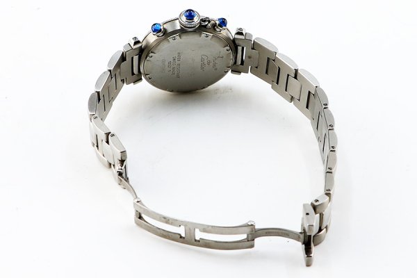 カルティエ　パシャＣ　クロノリフレックス　１３５２－１　青文字盤　ブレス