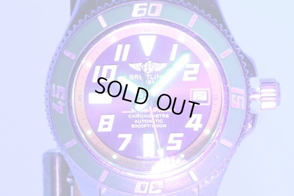 ブライトリング　スーパーオーシャン４２　Ａ１７３６４　黒文字盤　オレンジリング　ライト