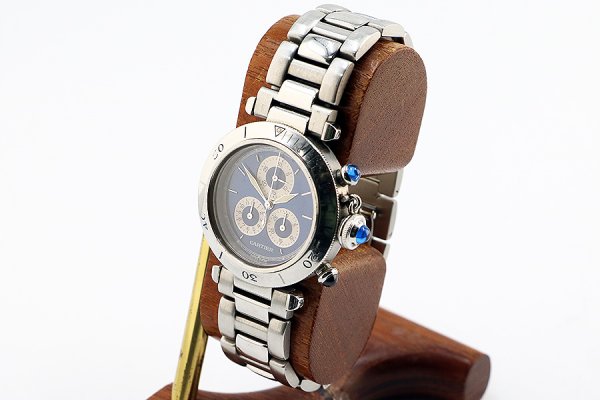 カルティエ　パシャＣ　クロノリフレックス　１３５２－１　青文字盤　サイド