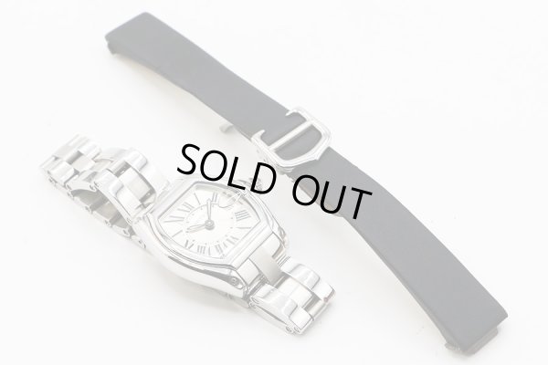 カルティエ　ロードスターＳＭ　Ｗ６２０１６　２６７５　銀文字盤　替えベルト