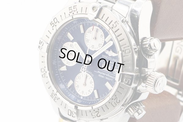 ブライトリング　スーパーオーシャン　クロノグラフ　Ａ１３３４０　紺文字盤　サイド拡大
