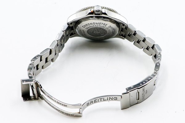 ブライトリング　スーパーオーシャン４２　Ａ１７３６４　黒文字盤　オレンジリング　ブレス