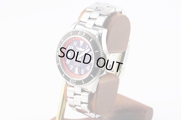 ブライトリング　スーパーオーシャン４２　Ａ１７３６４　黒文字盤　オレンジリング　サイド