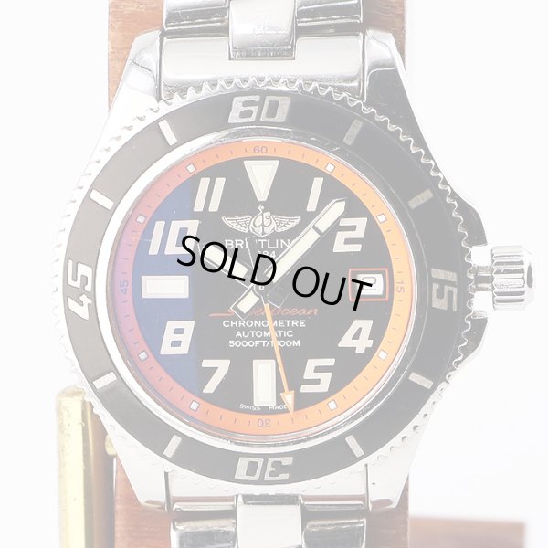 ブライトリング　スーパーオーシャン４２　Ａ１７３６４　黒文字盤　オレンジリング