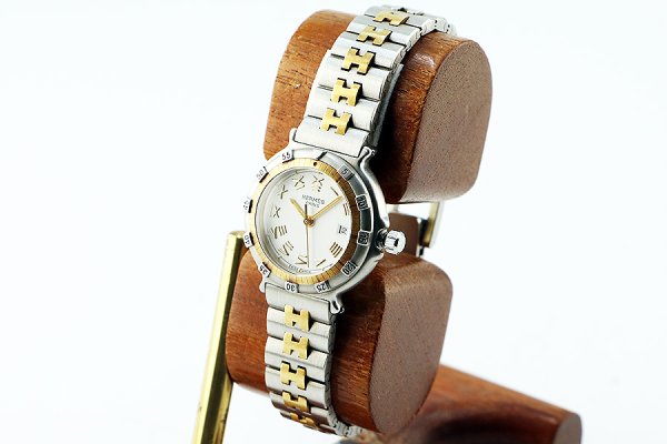 エルメス　キャプテンニモ　白文字盤　サイド