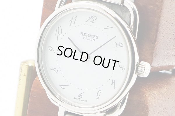 エルメス　アルソー　ＡＲ３．２１０　白文字盤　サイド拡大