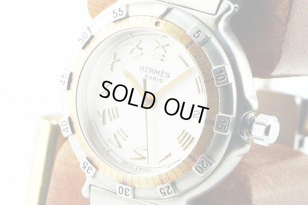 エルメス　キャプテンニモ　白文字盤　サイド拡大