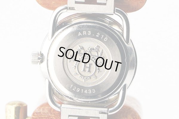 エルメス　アルソー　ＡＲ３．２１０　白文字盤　裏面拡大