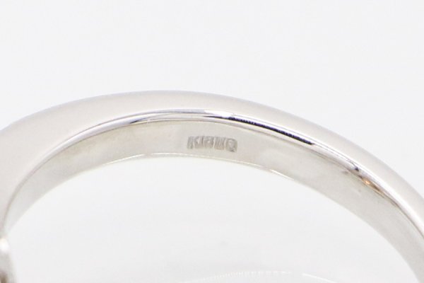 K18WG ダイアイリリング 1.00ct 5.00g　刻印