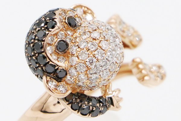 K18PG ダイアイリリング 1.55ct 7.70g　拡大