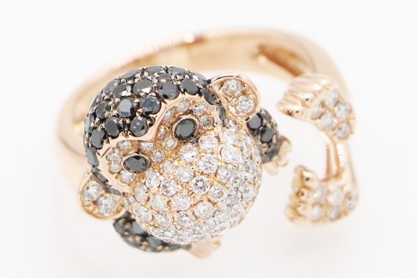 K18PG ダイアイリリング 1.55ct 7.70g　拡大(2)