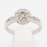 K18WG ダイアイリリング 1.00ct 5.00g