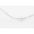 K18WG/PT900 エメラルドダイアイリペンダントネックレス 0.95ct 0.66ct 6.40g　留め具