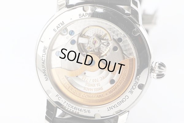 フレデリックコンスタント　クラシックマニュファクチュール　ＦＣ７１０Ｘ４Ｈ　銀文字盤　裏面拡大