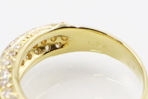 K18 ダイアイリリング 1.04ct 6.90g　刻印(2)