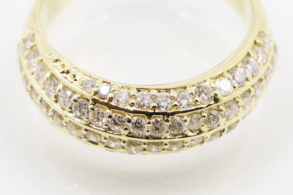 K18 ダイアイリリング 1.04ct 6.90g　拡大